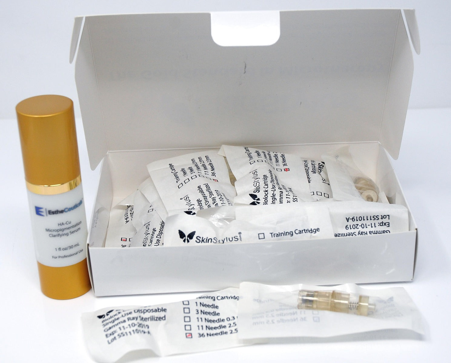 SkinStylus 36-Pt Biolock 2 Cartridges 2.5mm Qty: 20 Needles Microtherapy + Serum