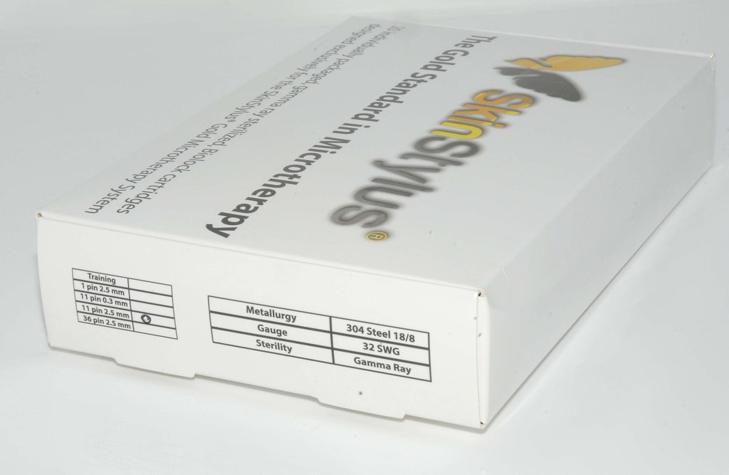 Qty 19 SkinStylus Biolock II Cartridge Needles 2.5mm Microneedle Gold Pen 11-Pin