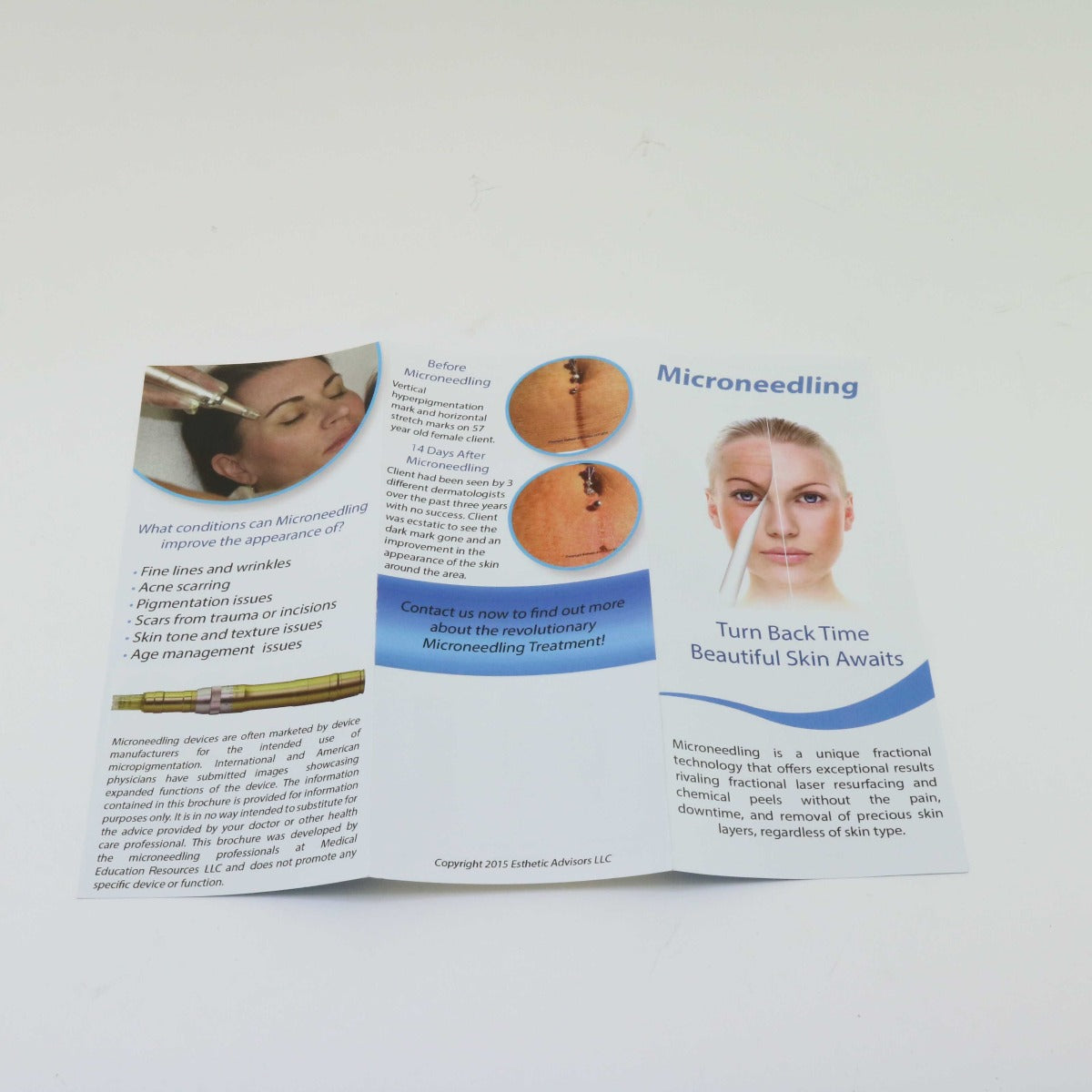 SkinStylus Microneedling Skin Rejuvenation Trifold Patient Brochures 11 Pack