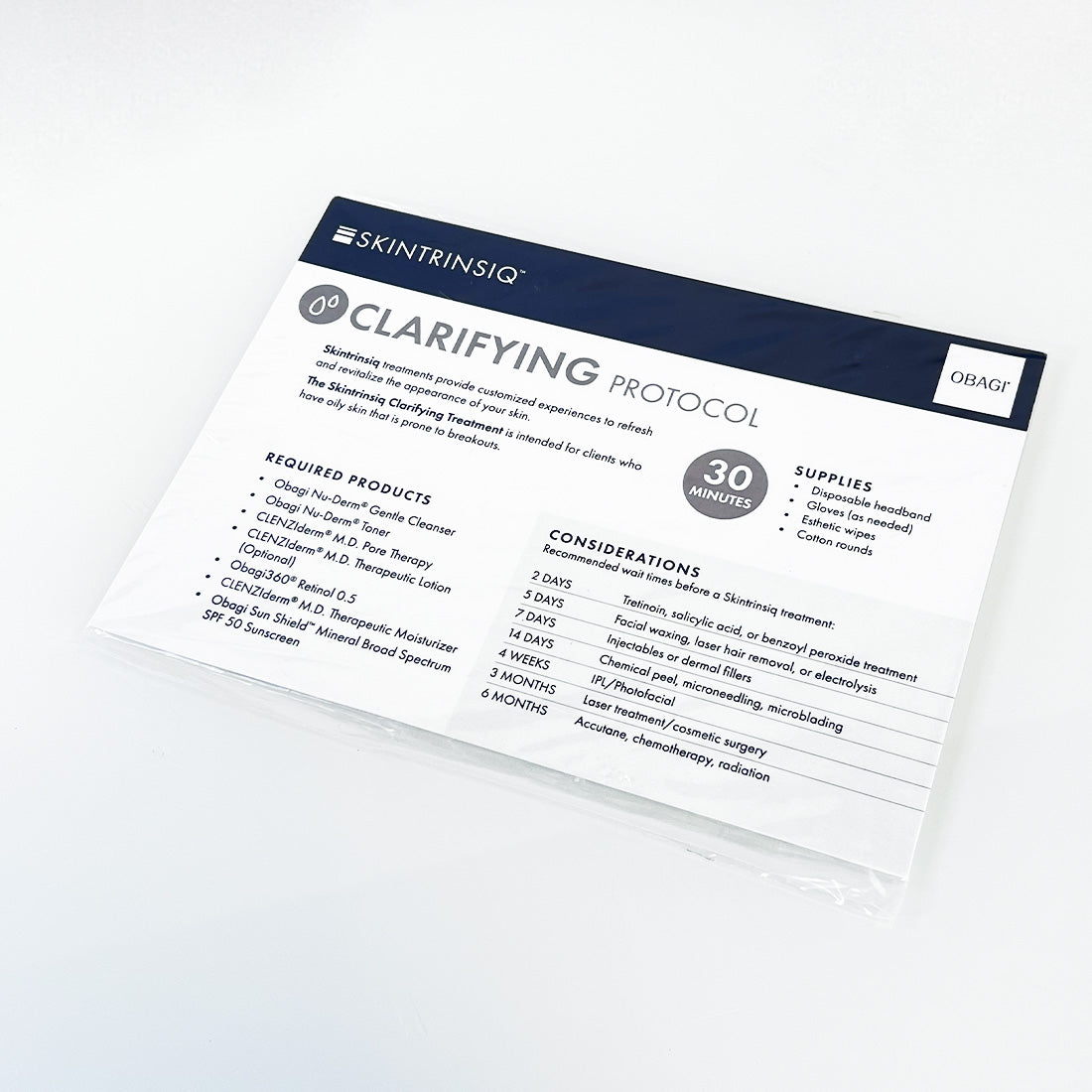 Obagi Skintrinsiq Clarifying Treatment Protocol Quick Guide 853102-2