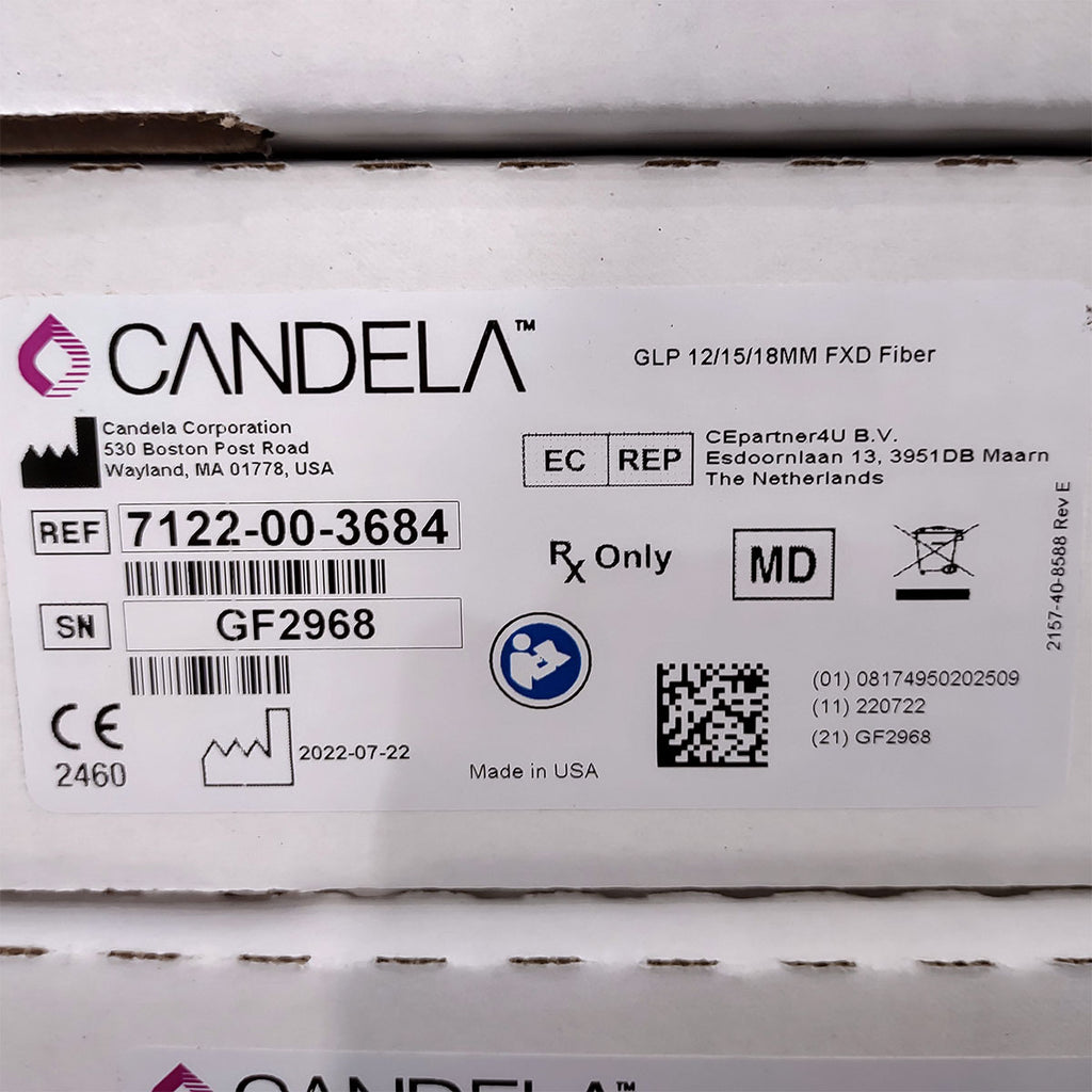 Candela GentleLase Plus Fiber Assembly 12/15/18mm Factory NEW 7122-00-3684 (GF2968)