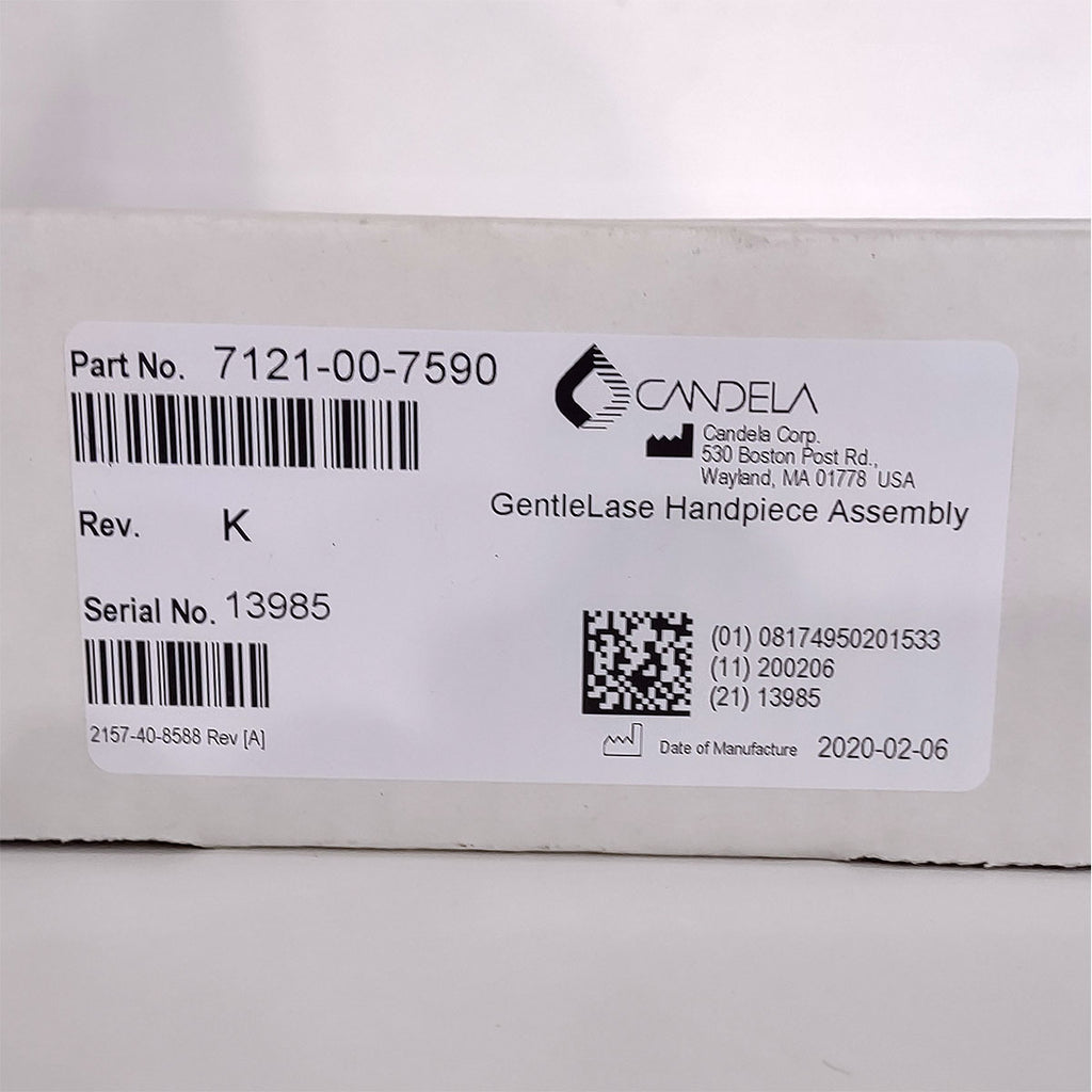 Candela GentleLase Plus Handpiece Assembly No Fiber Factory NEW 7121-00-7590 (13985)