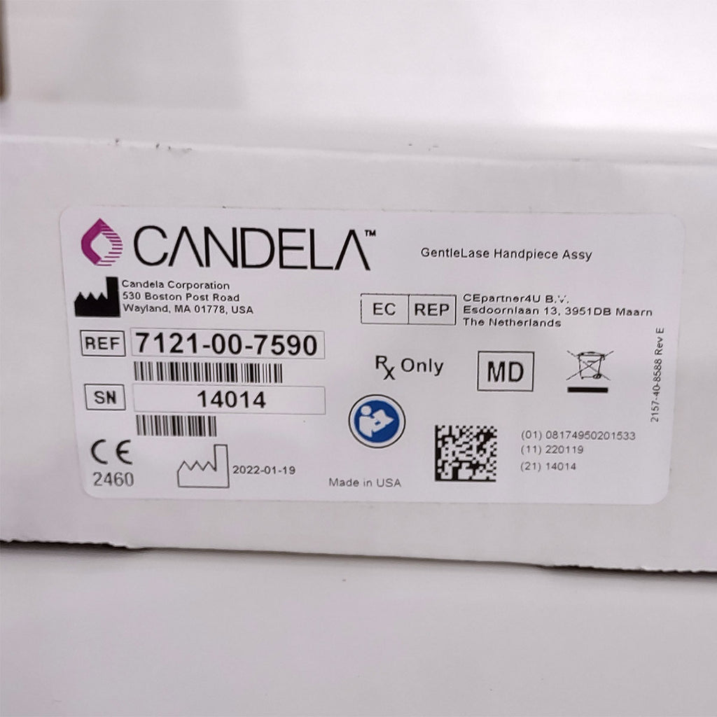Candela GentleLase Plus Handpiece Assembly No Fiber Factory NEW 7121-00-7590 (14014)