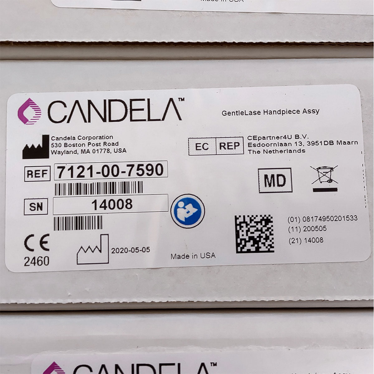 Candela GentleLase Plus Handpiece Assembly 7121-00-7590 (14008sn)