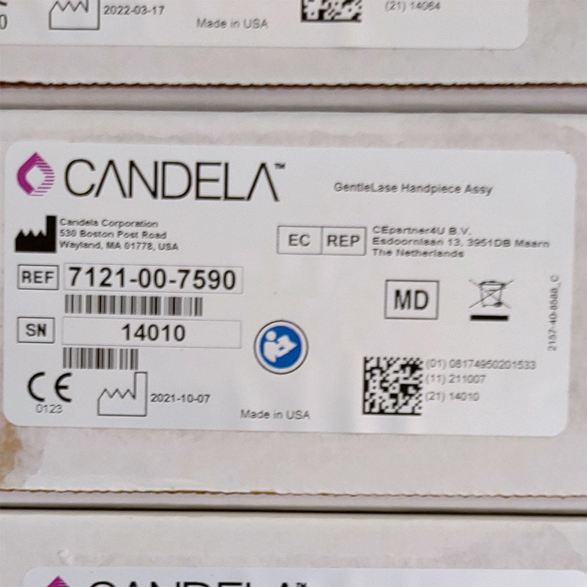Candela GentleLase Plus Handpiece Assembly No Fiber Factory NEW 7121-00-7590 (14010sn)