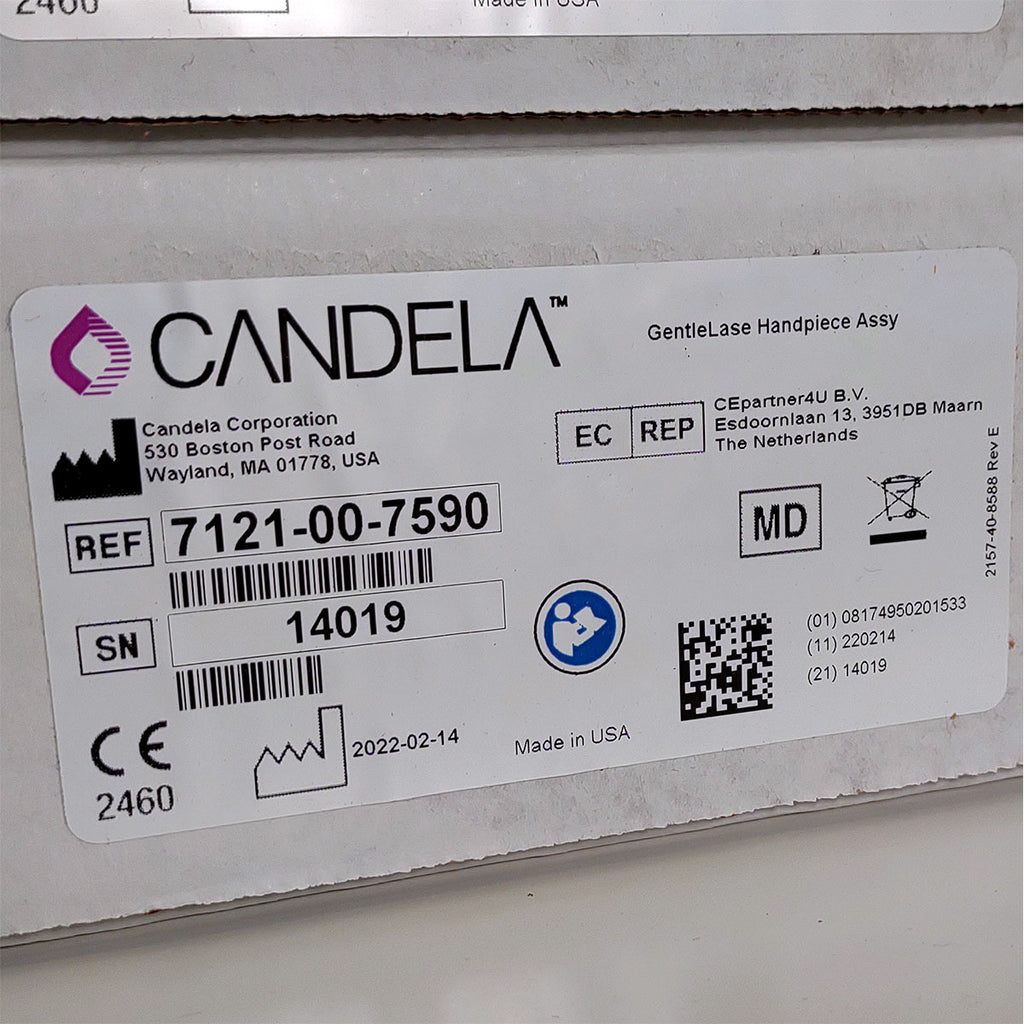 Candela GentleLase Plus Handpiece Assembly No Fiber Factory NEW 7121-00-7590 (14019sn)