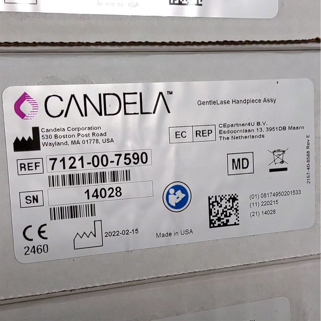 Candela GentleLase Plus Handpiece Assembly No Fiber Factory NEW 7121-00-7590 (14028sn)