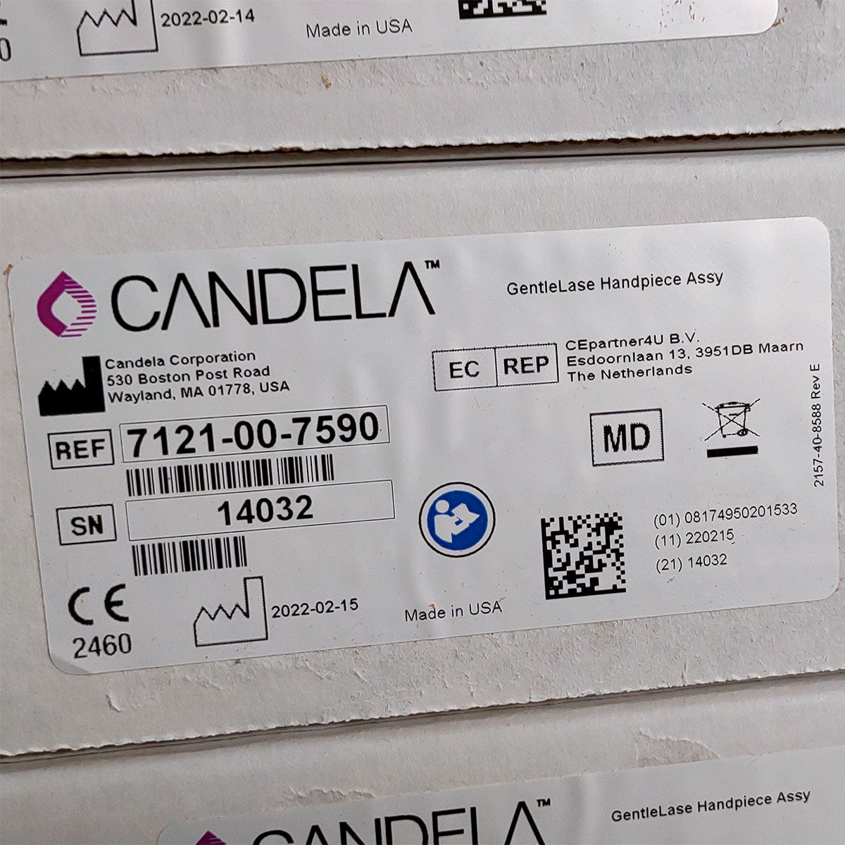 Candela GentleLase Plus Handpiece Assembly No Fiber Factory NEW 7121-00-7590 (14032sn)