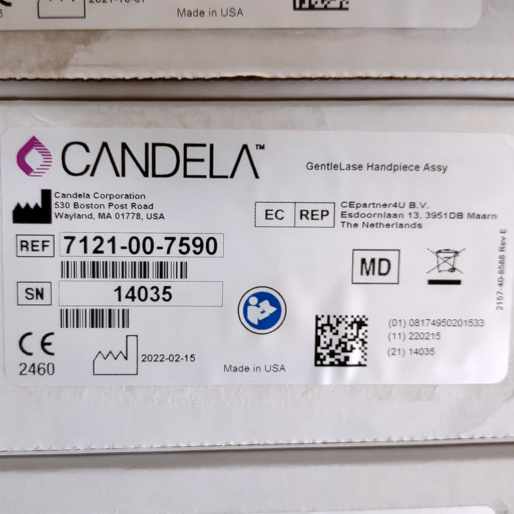 Candela GentleLase Plus Handpiece Assembly No Fiber Factory NEW 7121-00-7590 (14035sn)