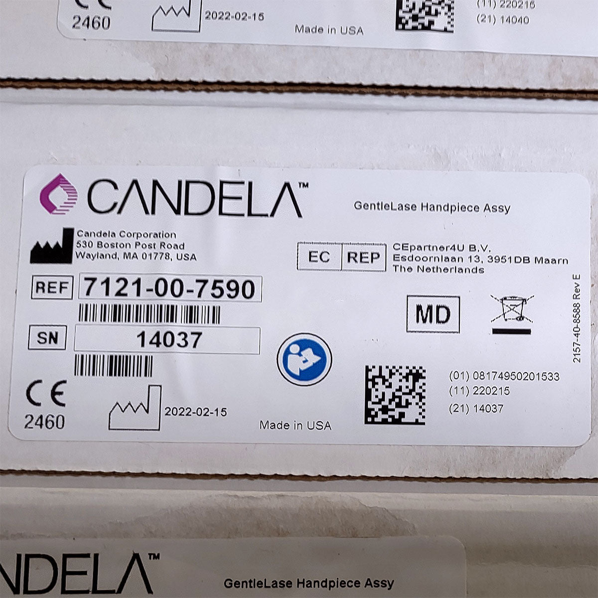 Candela GentleLase Plus Handpiece Assembly No Fiber Factory NEW 7121-00-7590 (14037sn)