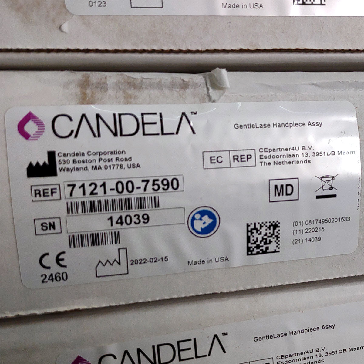 Candela GentleLase Plus Handpiece Assembly No Fiber Factory NEW 7121-00-7590 (14039sn)