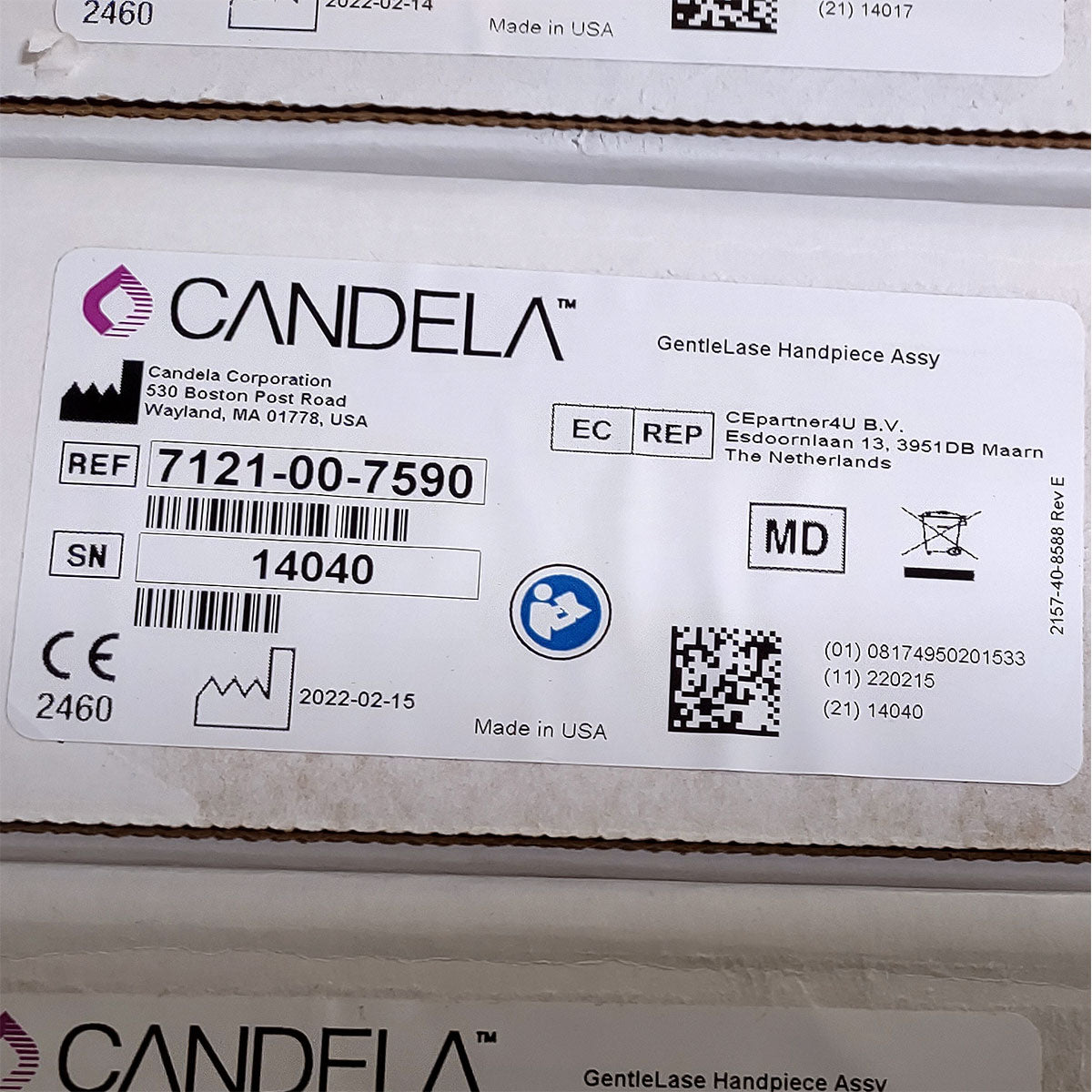 Candela GentleLase Plus Handpiece Assembly No Fiber Factory NEW 7121-00-7590 (14040sn)