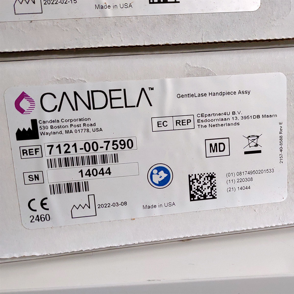 Candela GentleLase Plus Handpiece Assembly No Fiber Factory NEW 7121-00-7590 (14044sn)