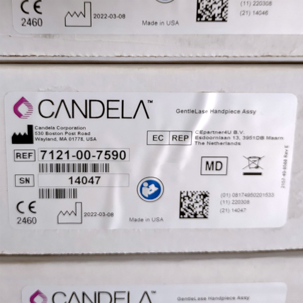 Candela GentleLase Plus Handpiece Assembly No Fiber Factory NEW 7121-00-7590 (14047sn)