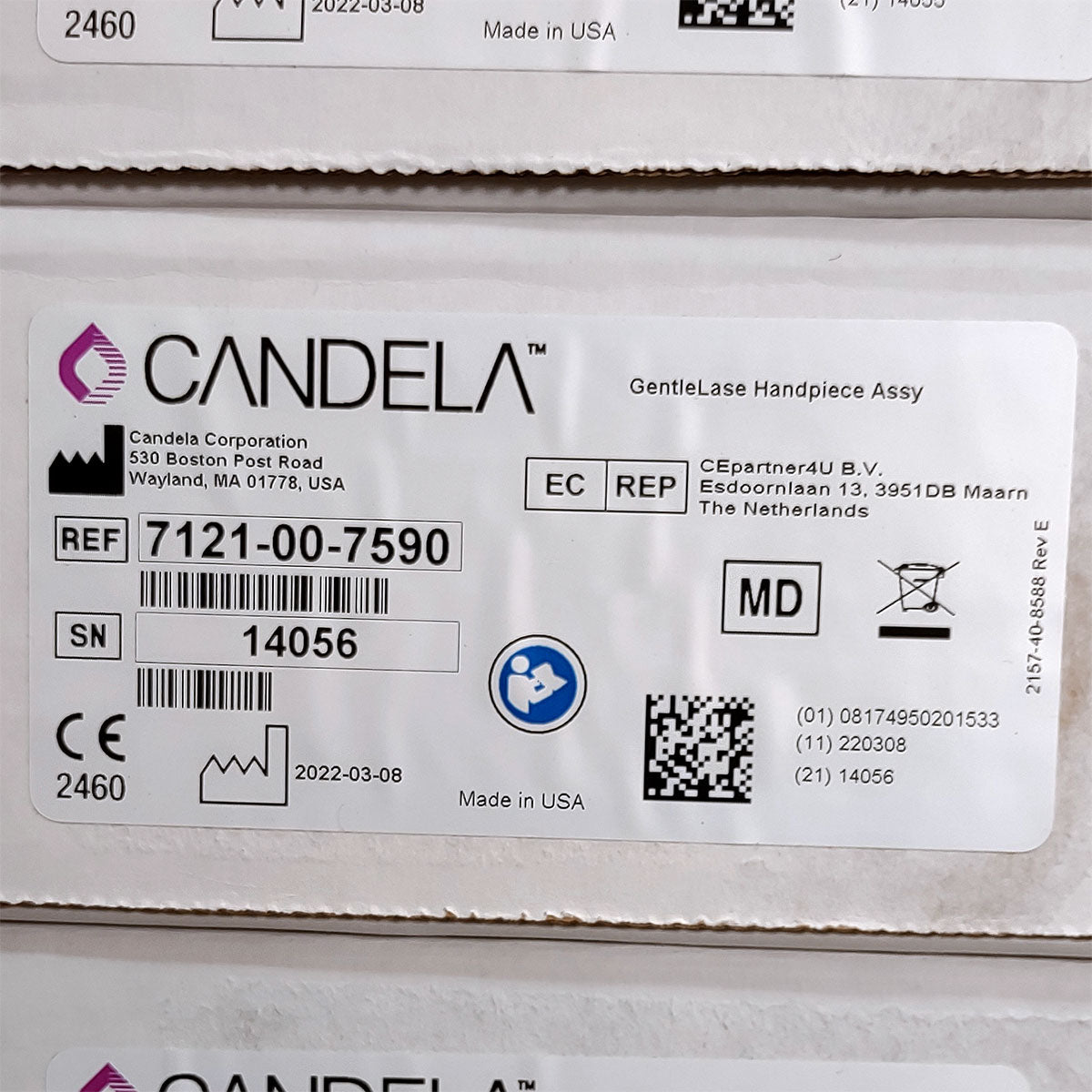 Candela GentleLase Plus Handpiece Assembly No Fiber Factory NEW 7121-00-7590 (14056sn)