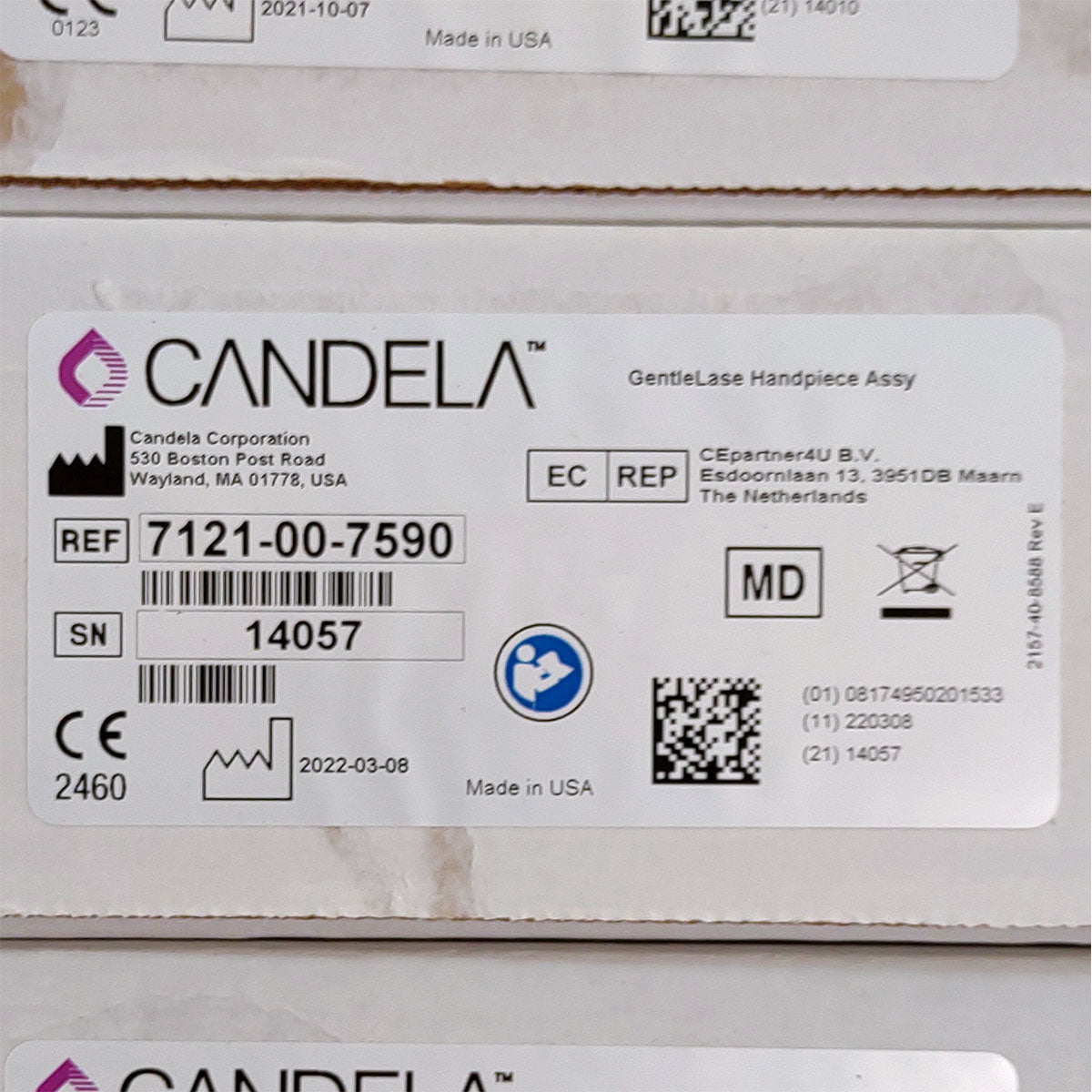 Candela GentleLase Plus Handpiece Assembly No Fiber Factory NEW 7121-00-7590 (14057sn)