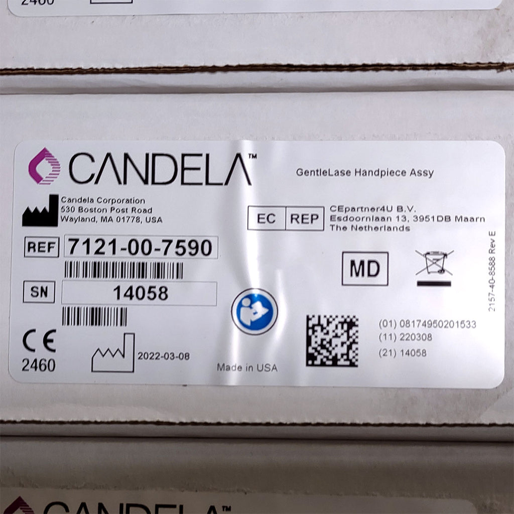 Candela GentleLase Plus Handpiece Assembly No Fiber Factory NEW 7121-00-7590 (14058sn)