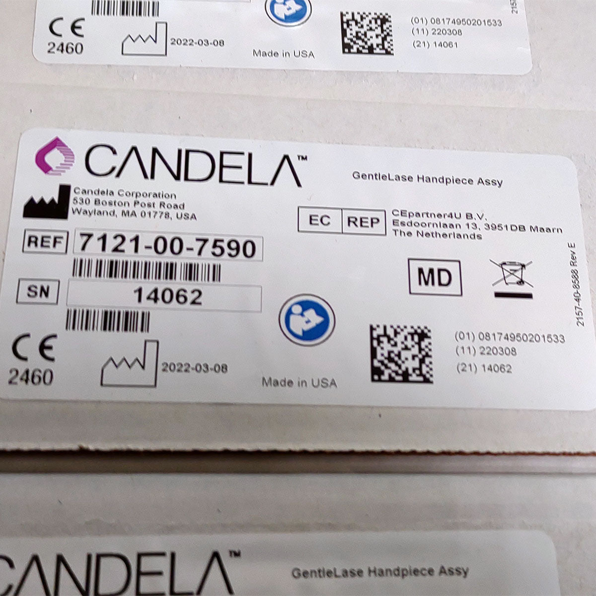 Candela GentleLase Plus Handpiece Assembly No Fiber Factory NEW 7121-00-7590 (14062sn)