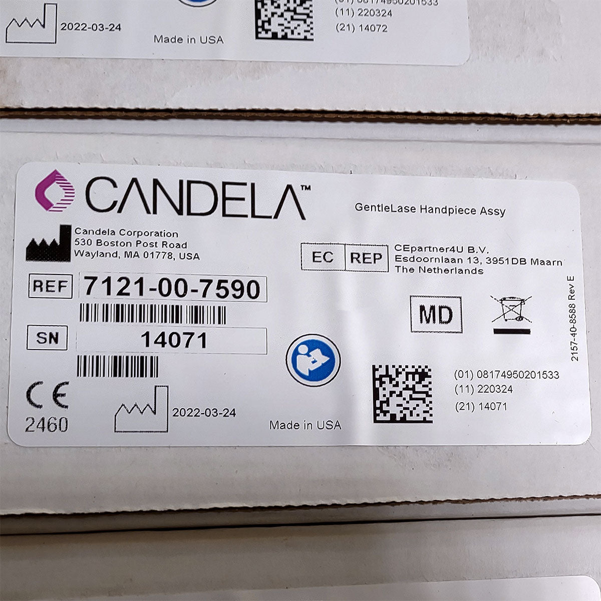 Candela GentleLase Plus Handpiece Assembly No Fiber Factory NEW 7121-00-7590 (14071sn)