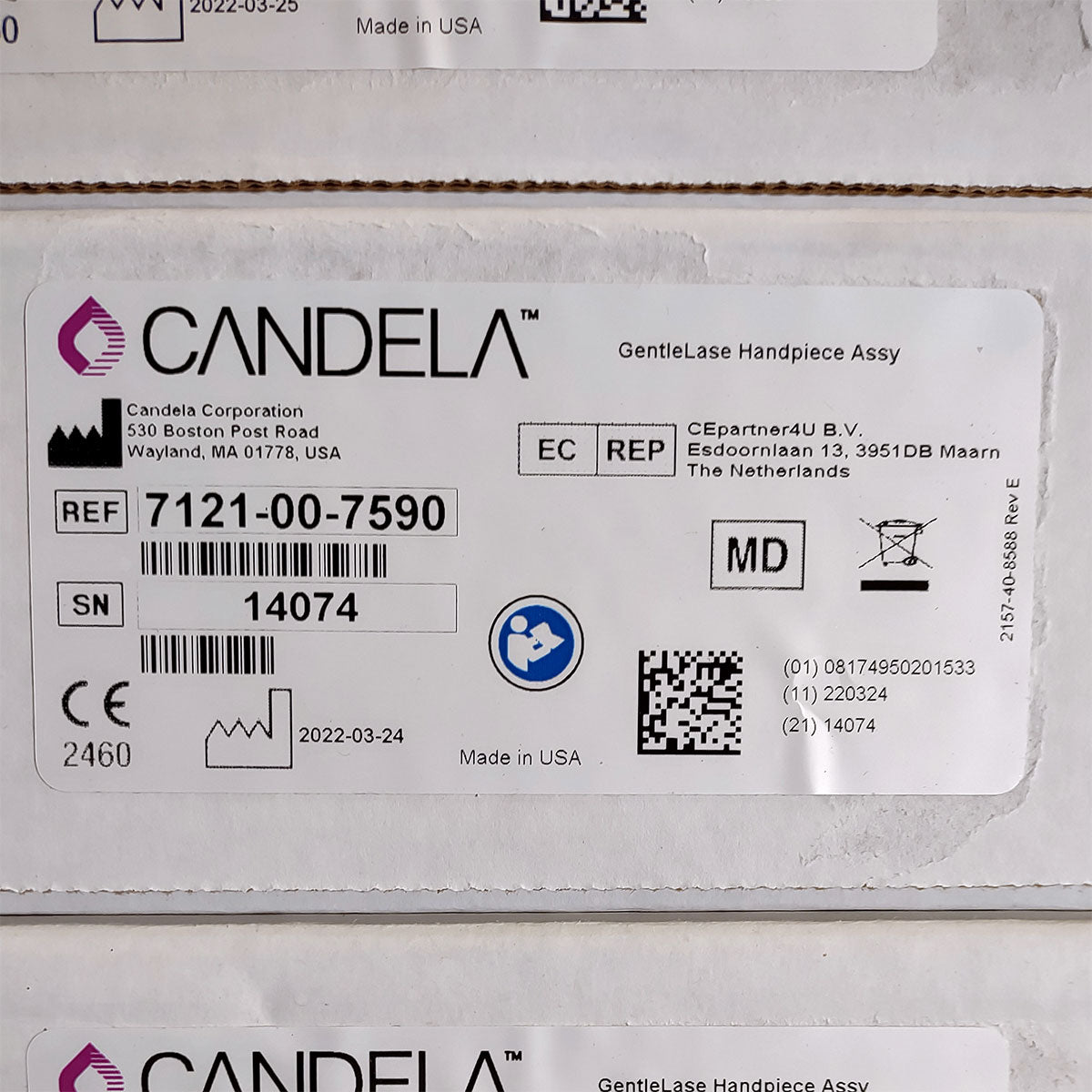 Candela GentleLase Plus Handpiece Assembly No Fiber Factory NEW 7121-00-7590 (14074sn)