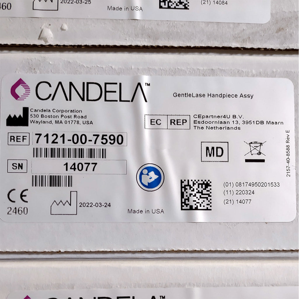 Candela GentleLase Plus Handpiece Assembly No Fiber Factory NEW 7121-00-7590 (14077sn)