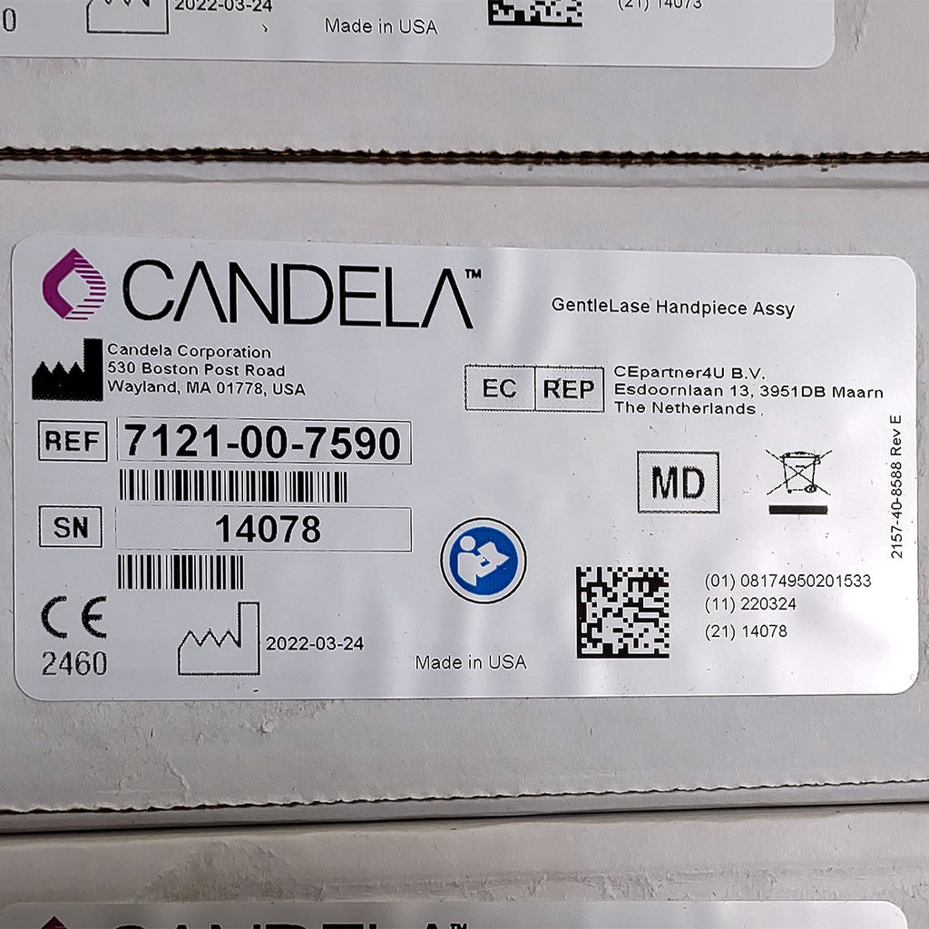 Candela GentleLase Plus Handpiece Assembly No Fiber Factory NEW 7121-00-7590 (14078sn)