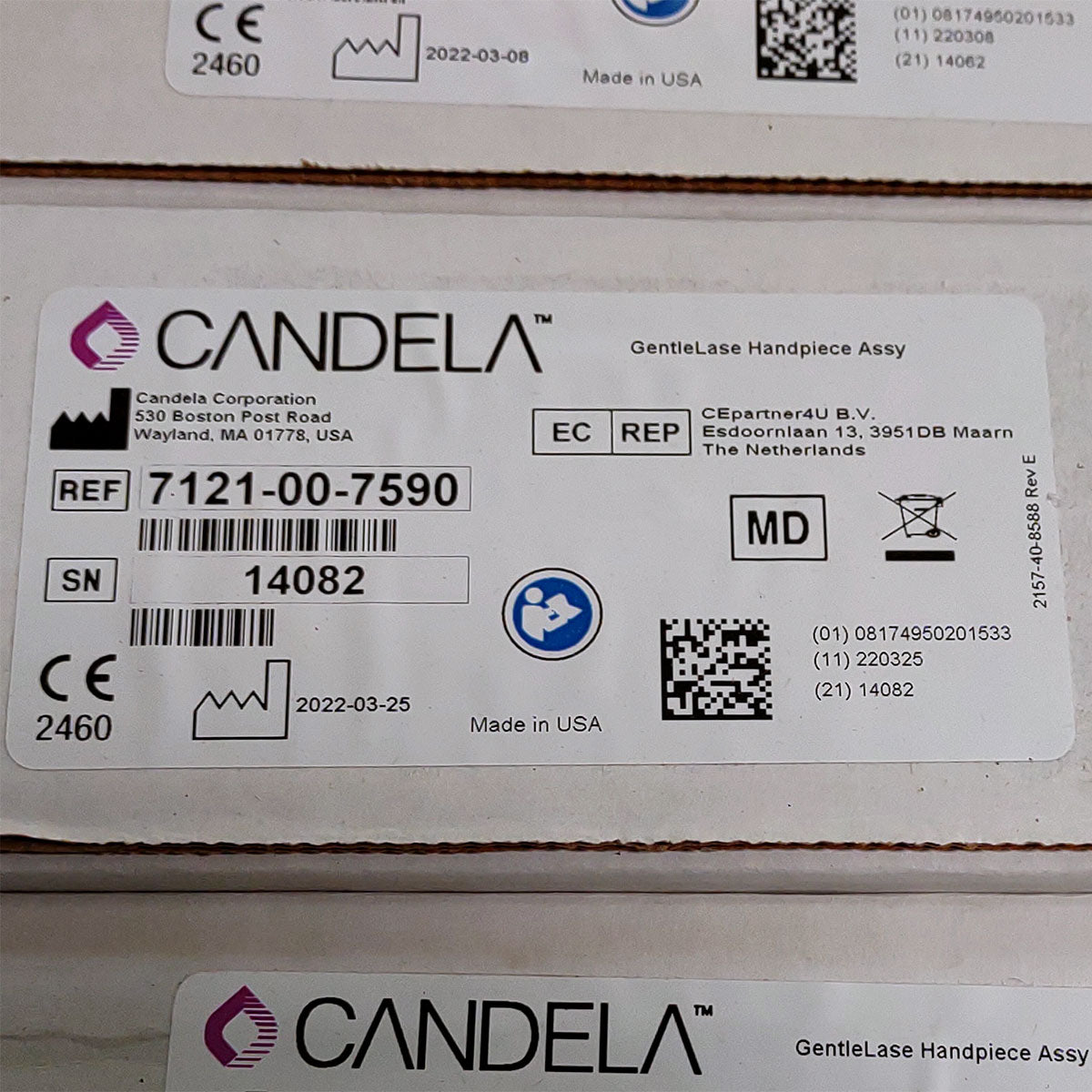 Candela GentleLase Plus Handpiece Assembly No Fiber Factory NEW 7121-00-7590 (14082sn)