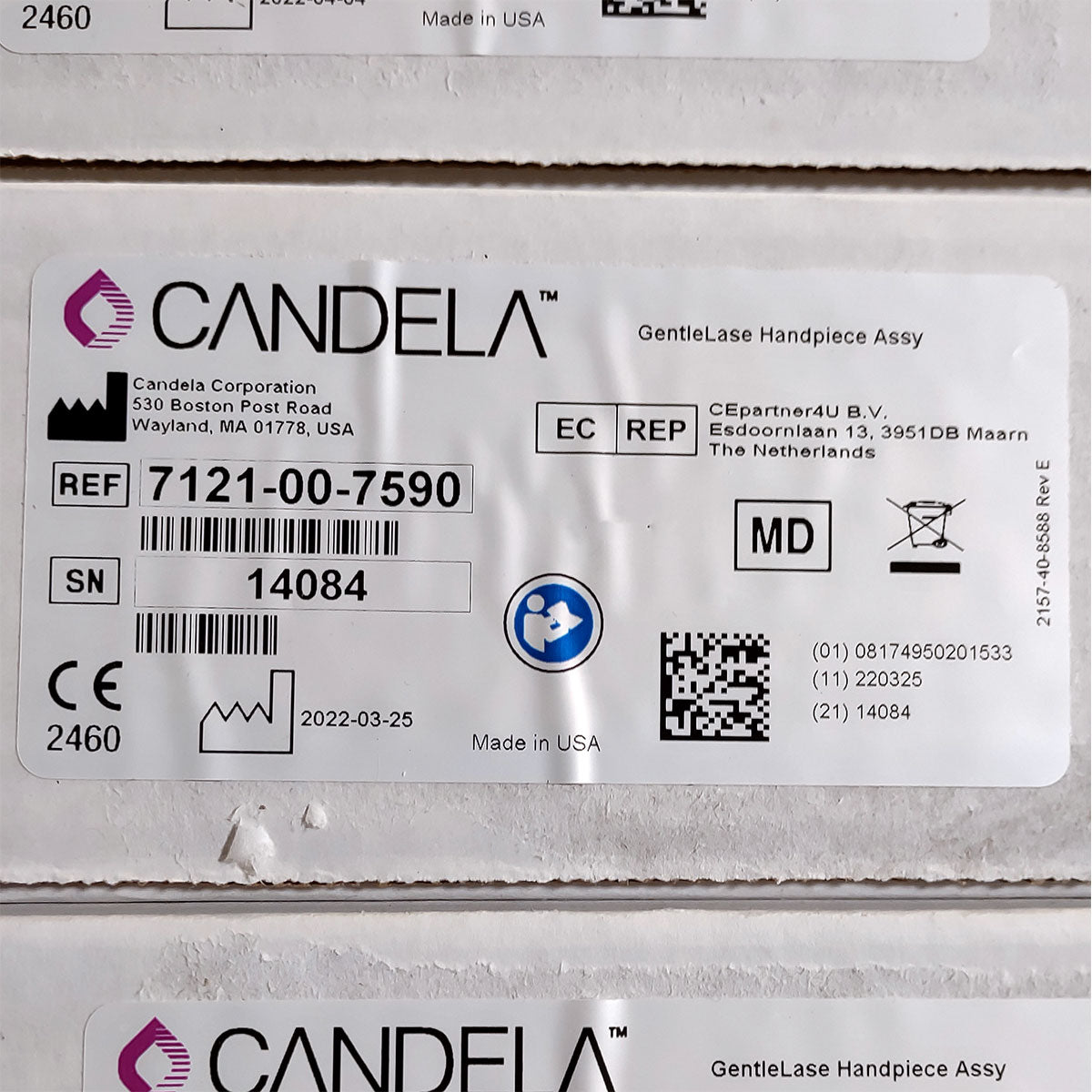 Candela GentleLase Plus Handpiece Assembly No Fiber Factory NEW 7121-00-7590 (14084sn)