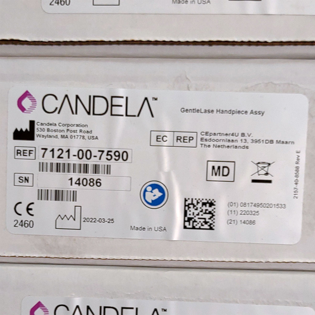 Candela GentleLase Plus Handpiece Assembly No Fiber Factory NEW 7121-00-7590 (14086sn)