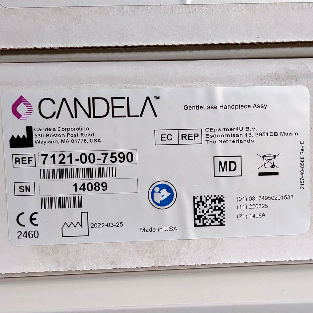 Candela GentleLase Plus Handpiece Assembly No Fiber Factory NEW 7121-00-7590 (14089sn)