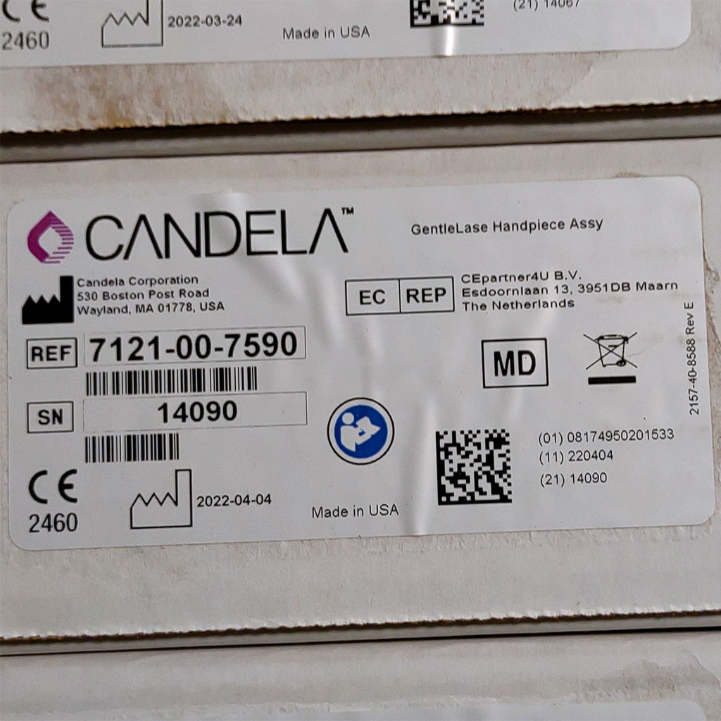 Candela GentleLase Plus Handpiece Assembly No Fiber Factory NEW 7121-00-7590 (14090sn)