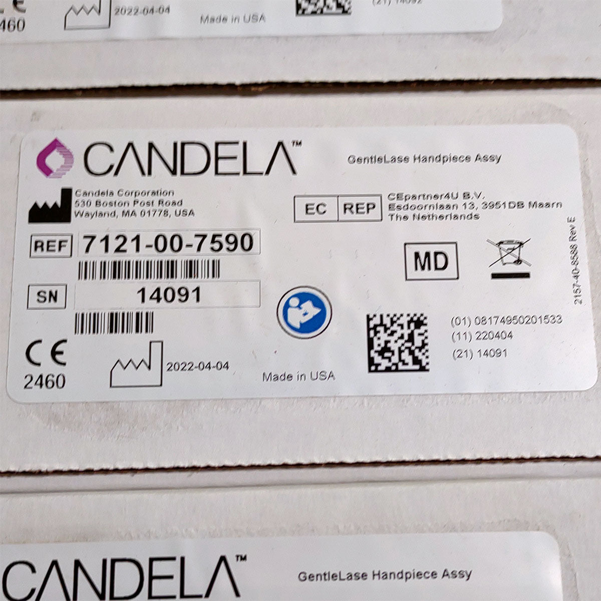 Candela GentleLase Plus Handpiece Assembly No Fiber Factory NEW 7121-00-7590 (14091sn)