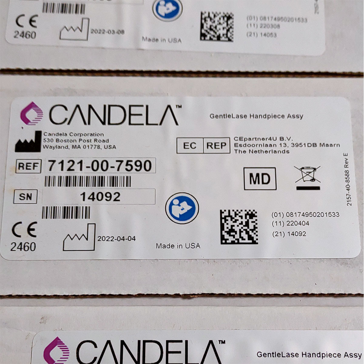 Candela GentleLase Plus Handpiece Assembly No Fiber Factory NEW 7121-00-7590 (14092sn)