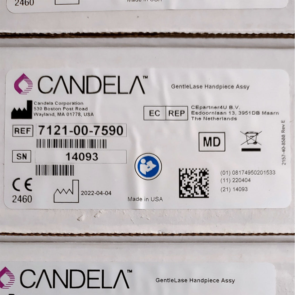 Candela GentleLase Plus Handpiece Assembly No Fiber Factory NEW 7121-00-7590 (14093sn)