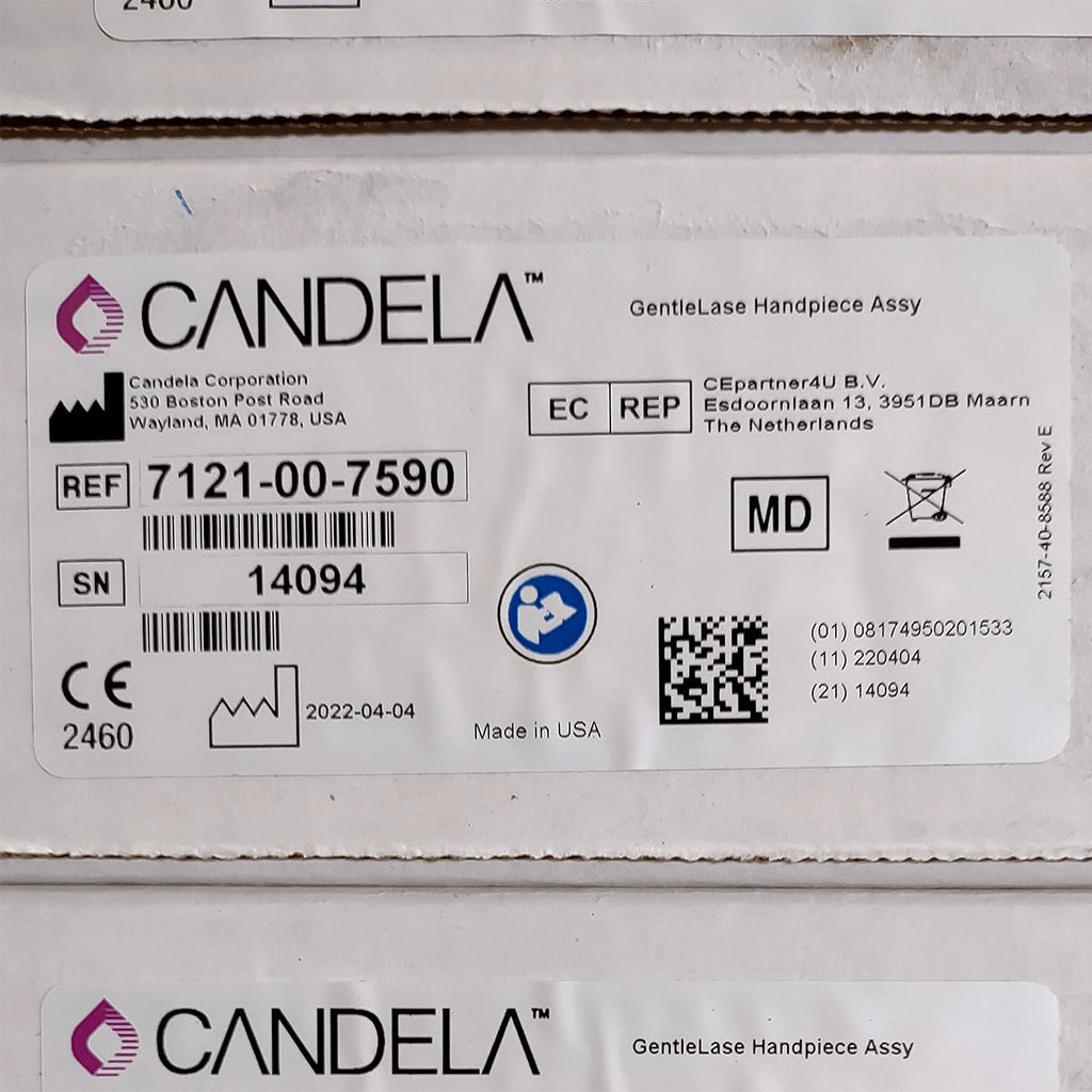 Candela GentleLase Plus Handpiece Assembly No Fiber Factory NEW 7121-00-7590 (14094sn)
