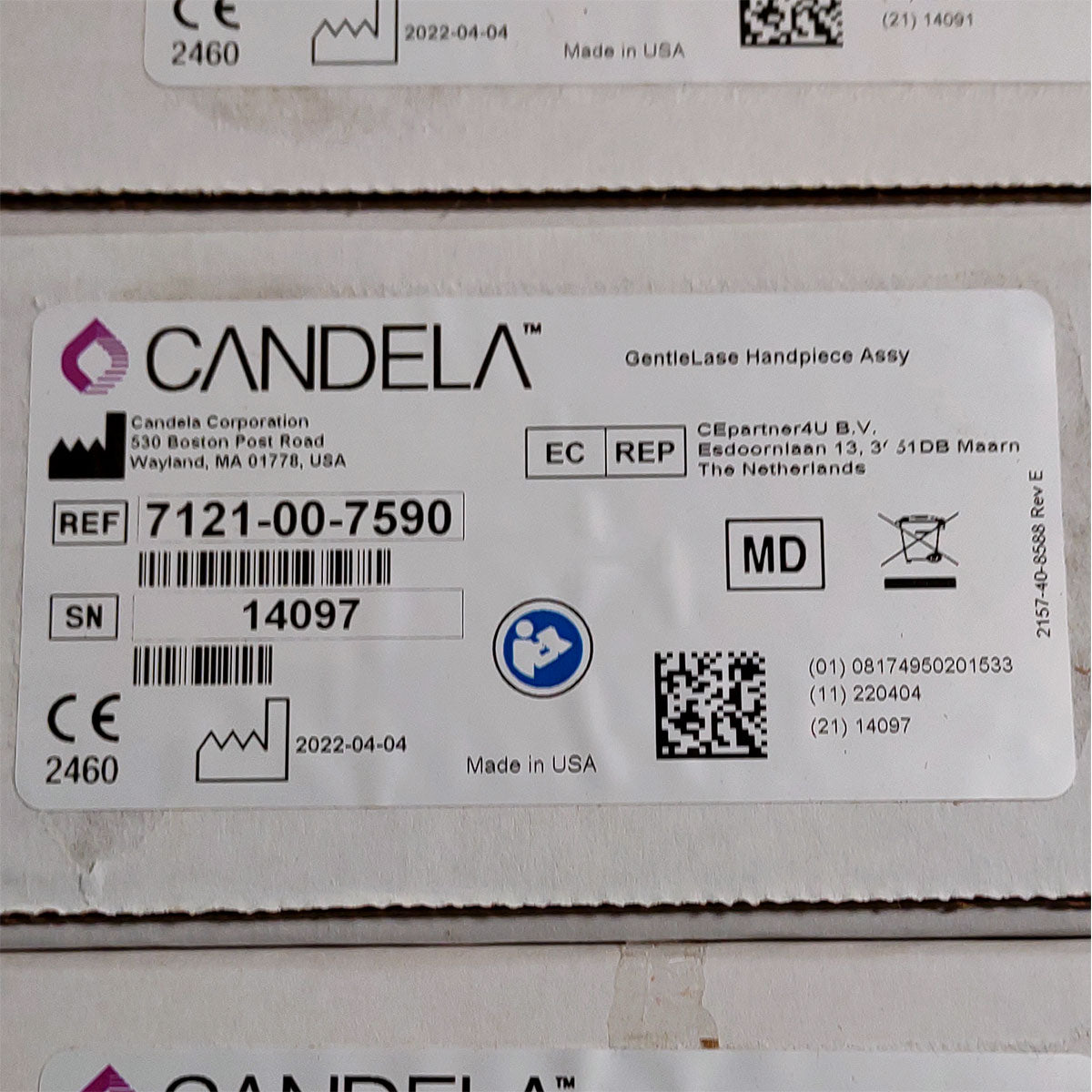 Candela GentleLase Plus Handpiece Assembly No Fiber Factory NEW 7121-00-7590 (14097sn)