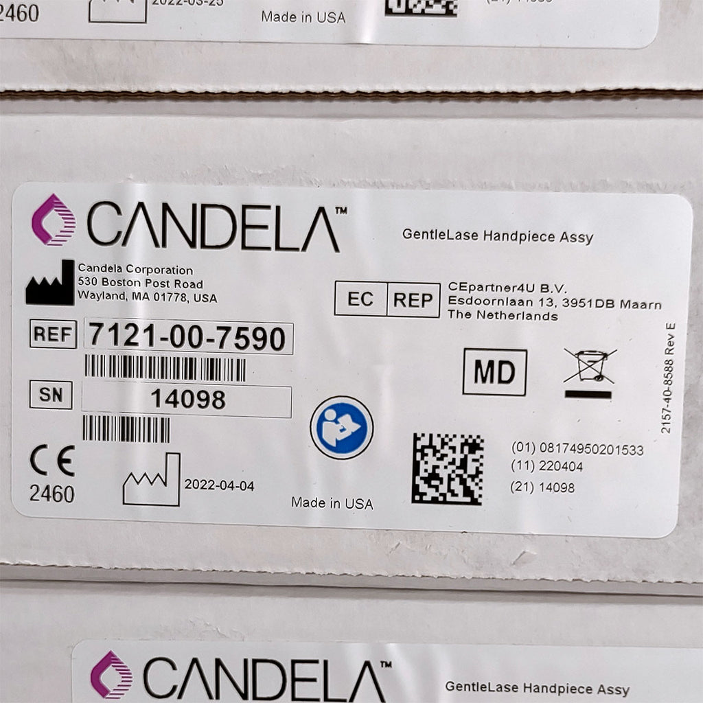 Candela GentleLase Plus Handpiece Assembly No Fiber Factory NEW 7121-00-7590 (14098sn)