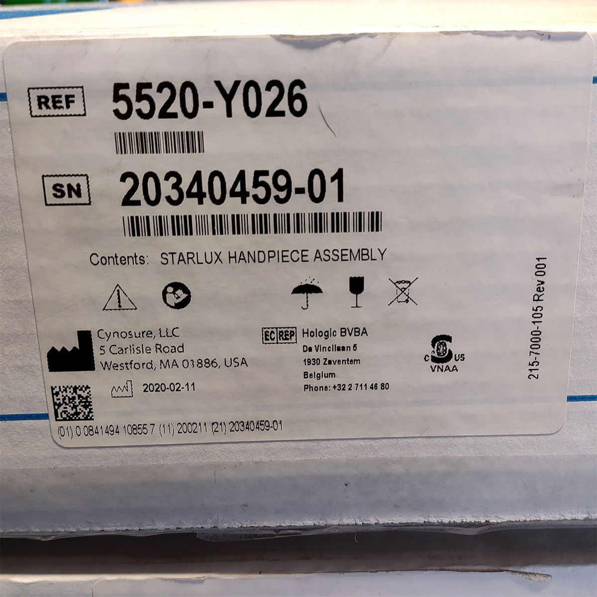 Palomar StarLux LuxY 500 Handpiece Cynosure Factory Refurbished (0 Shots) 20340459-01