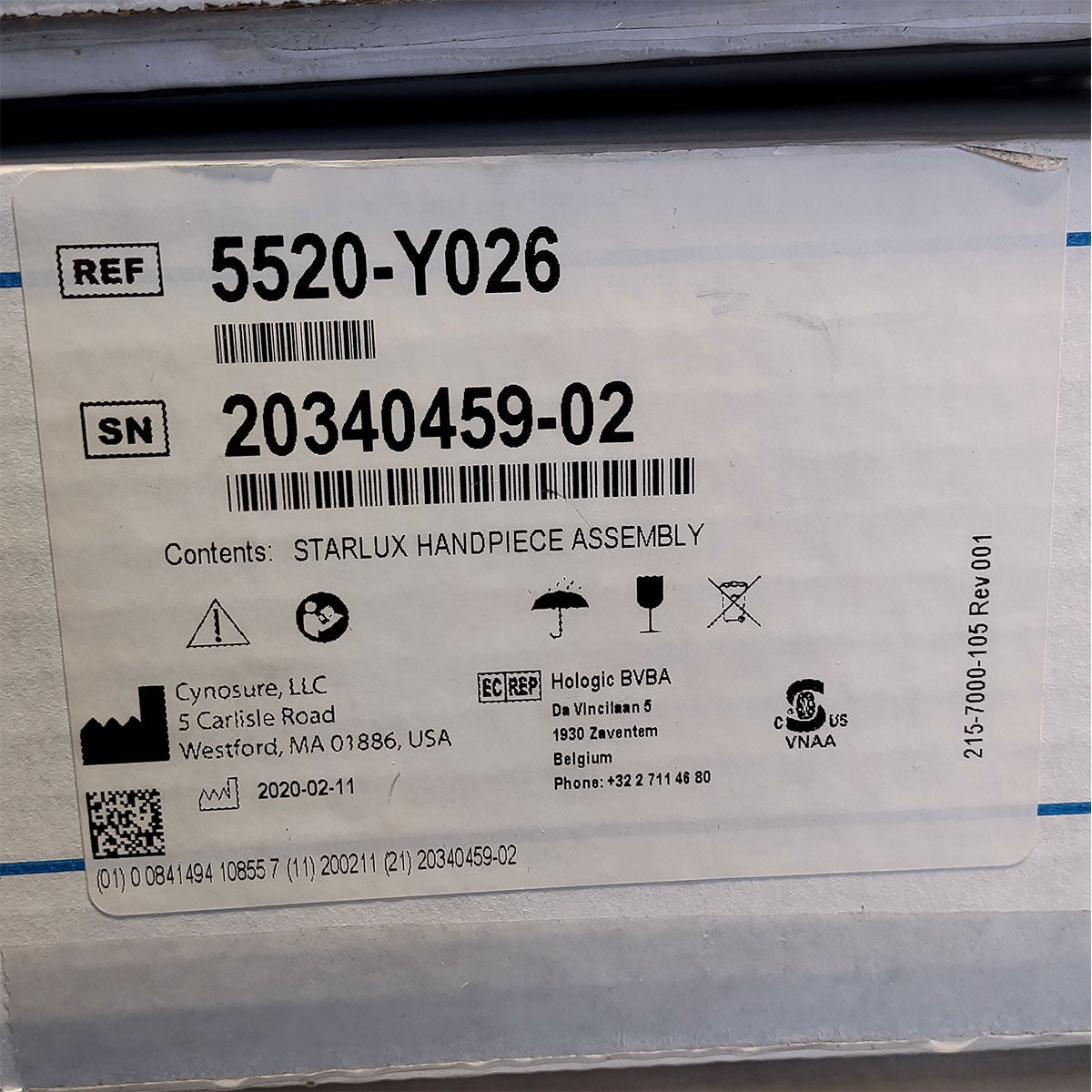 Palomar StarLux LuxY 500 Handpiece Cynosure Factory Refurbished (0 Shots) 20340459-02