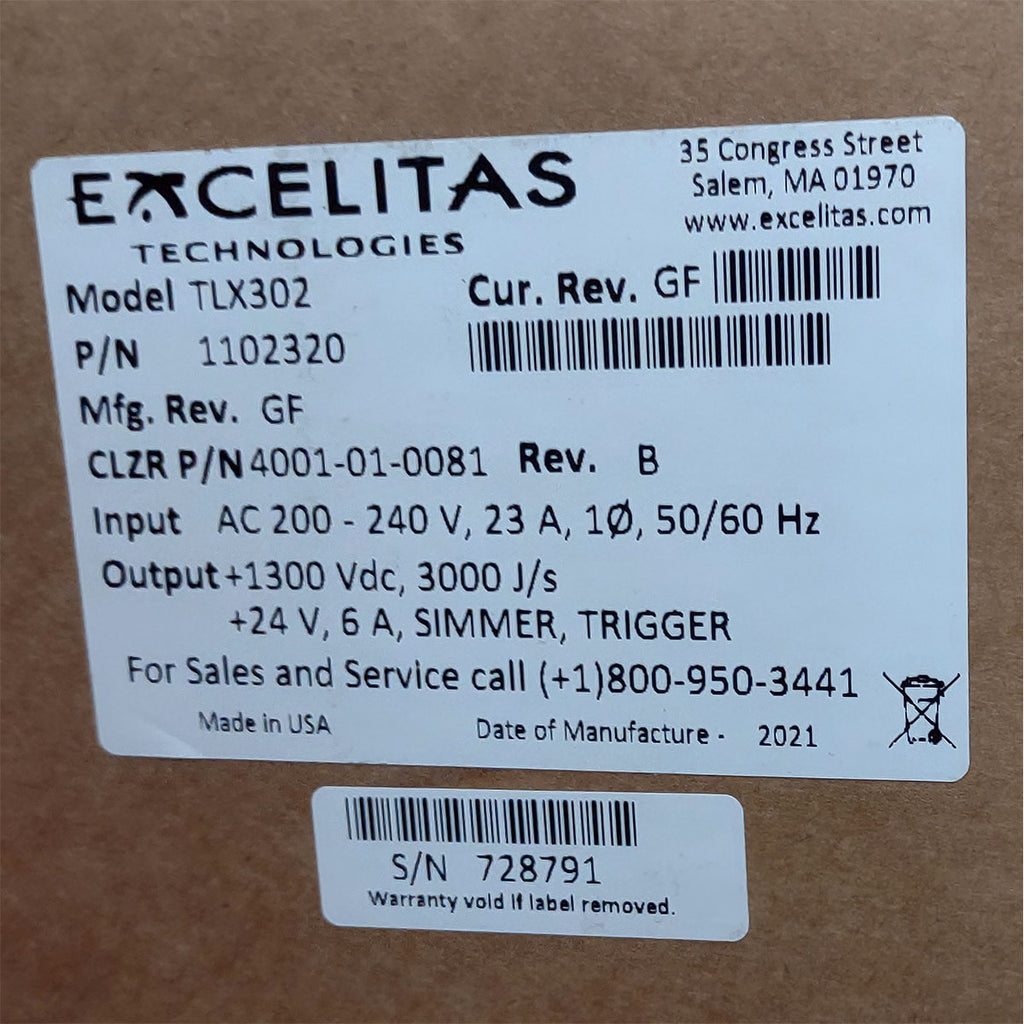 Candela GentleMax Power Supply HVPS Factory New 4001-01-0081 Excelitas TLX302 (728791)