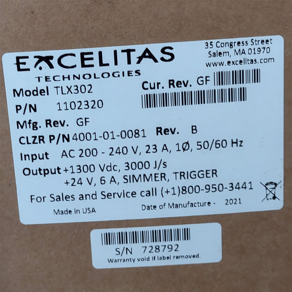Candela GentleMax Power Supply HVPS Factory New 4001-01-0081 Excelitas TLX302 (728792)