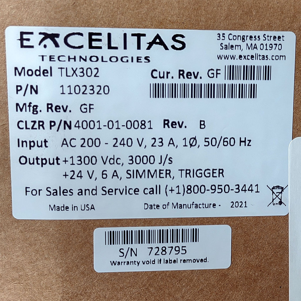 Candela GentleMax Power Supply HVPS Factory New 4001-01-0081 Excelitas TLX302 (728795)