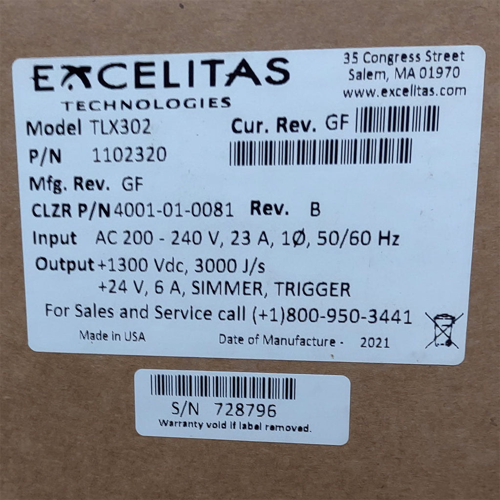 Candela GentleMax Power Supply HVPS Factory New 4001-01-0081 Excelitas TLX302 (728796)