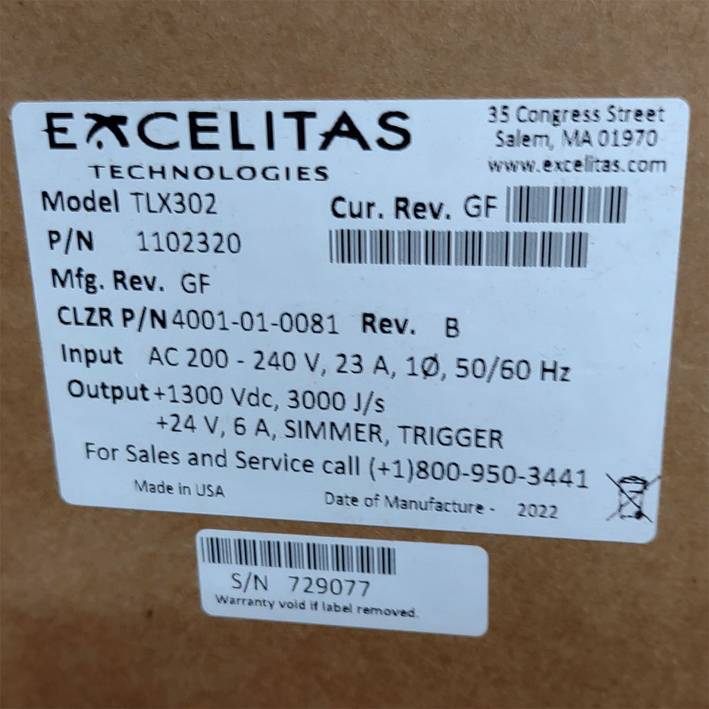 Candela GentleMax Power Supply HVPS Factory New 4001-01-0081 Excelitas TLX302 (729077)
