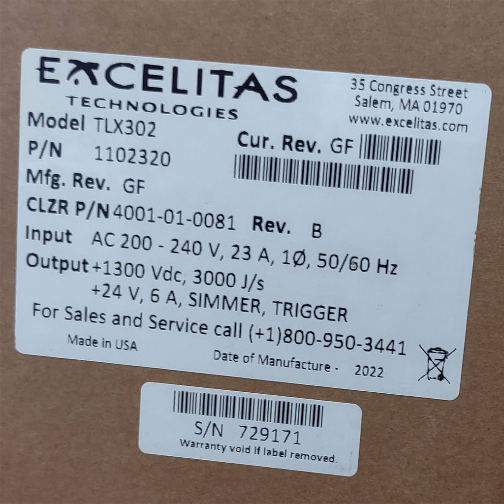 Candela GentleMax Power Supply HVPS Factory New 4001-01-0081 Excelitas TLX302 (729171)