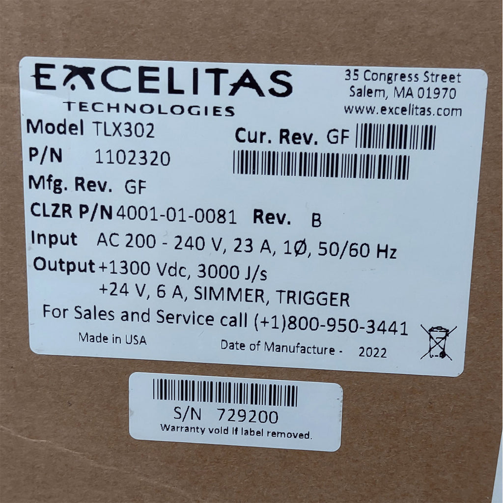 Candela GentleMax Power Supply HVPS Factory New 4001-01-0081 Excelitas TLX302 (729200)
