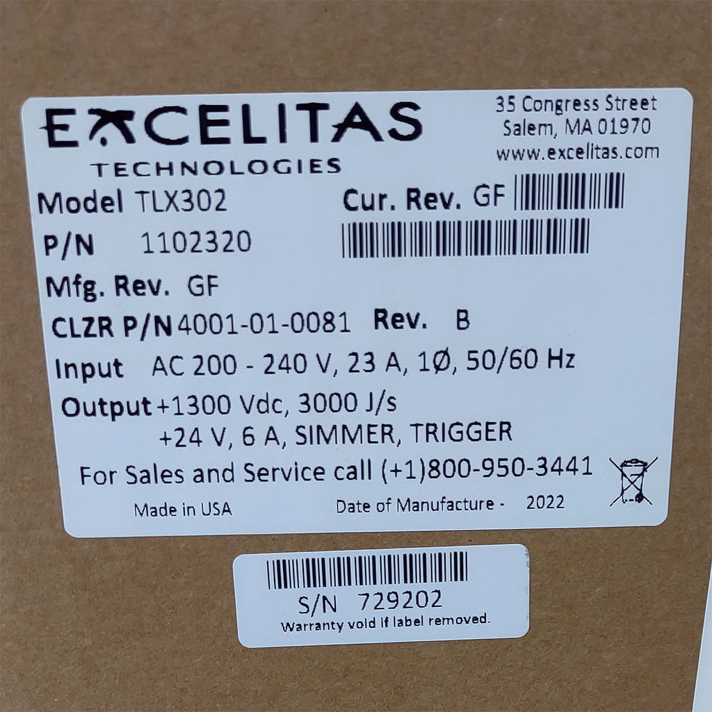Candela GentleMax Power Supply HVPS Factory New 4001-01-0081 Excelitas TLX302 (729202)