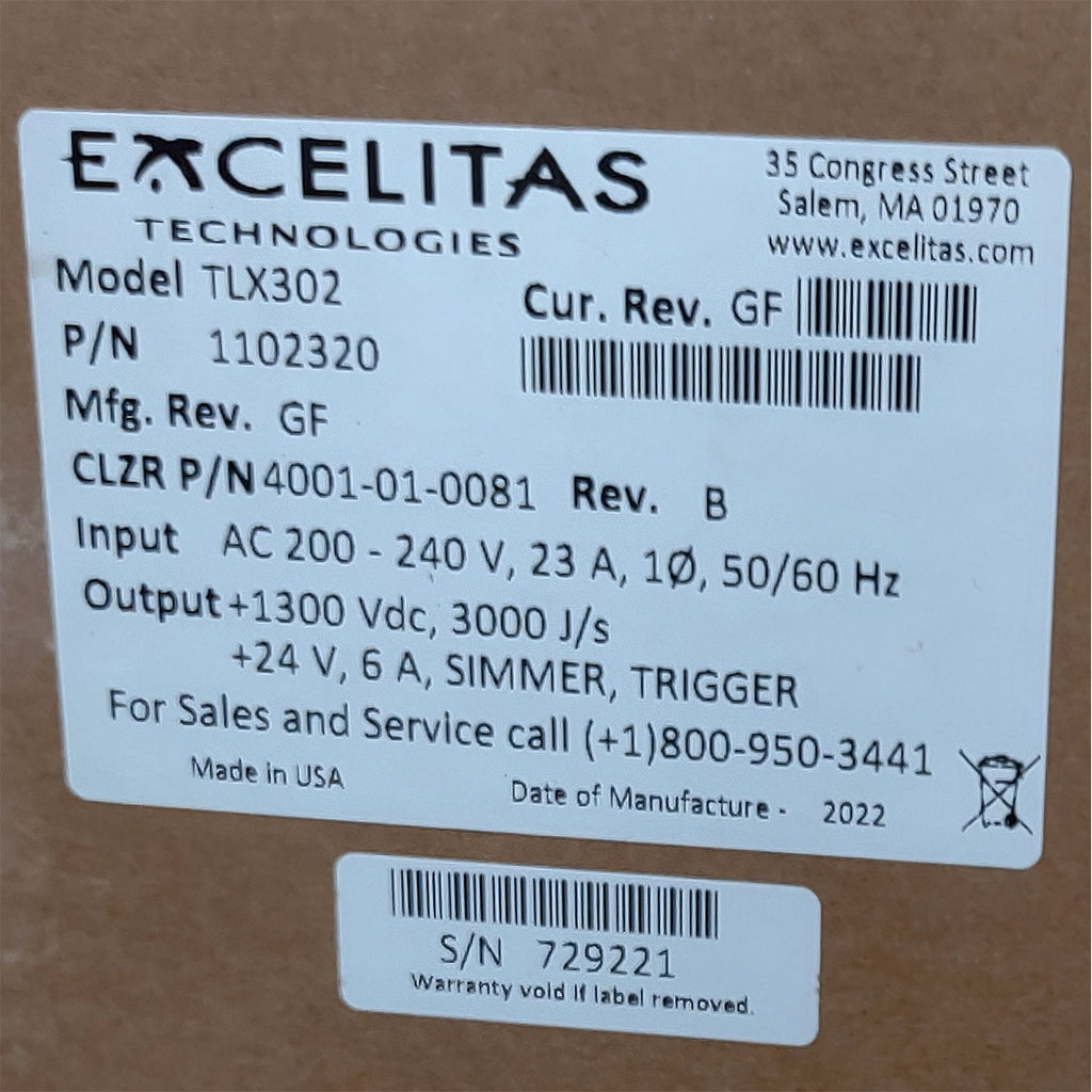Candela GentleMax Power Supply HVPS Factory New 4001-01-0081 Excelitas TLX302 (729221)