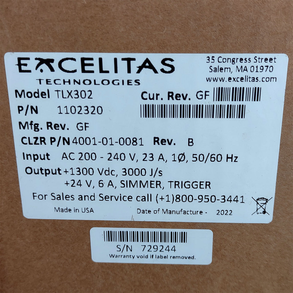 Candela GentleMax Power Supply HVPS Factory New 4001-01-0081 Excelitas TLX302 (729244)