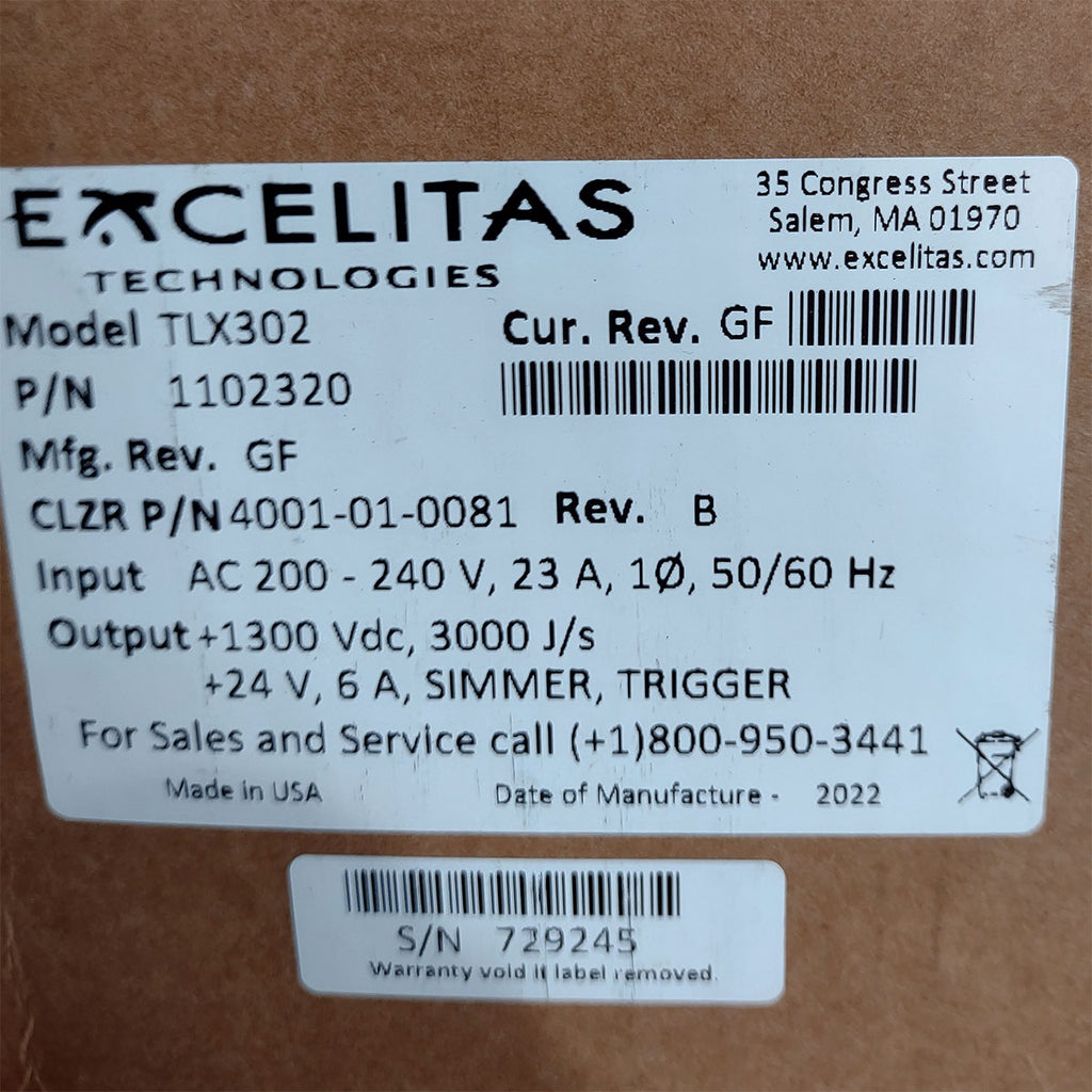 Candela GentleMax Power Supply HVPS Factory New 4001-01-0081 Excelitas TLX302 (729245)